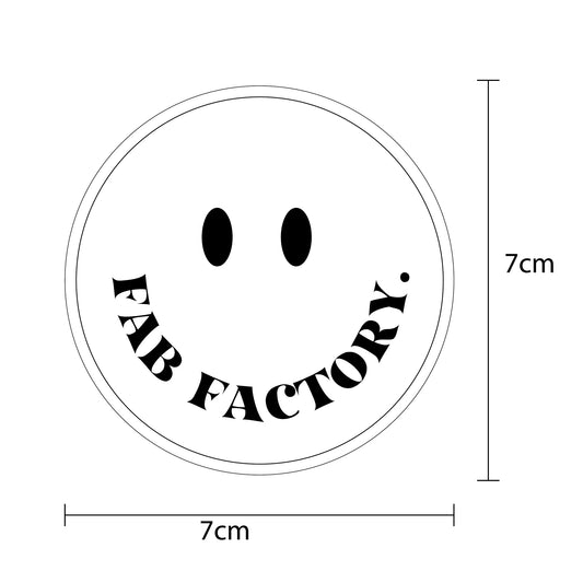 FAB FACTORY Light green Smiley Sticker