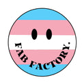 TRANSGENDER FLAG:  FAB FACTORY Smiley Sticker