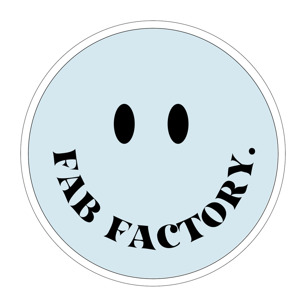 Fab Factory. Light blue Smiley