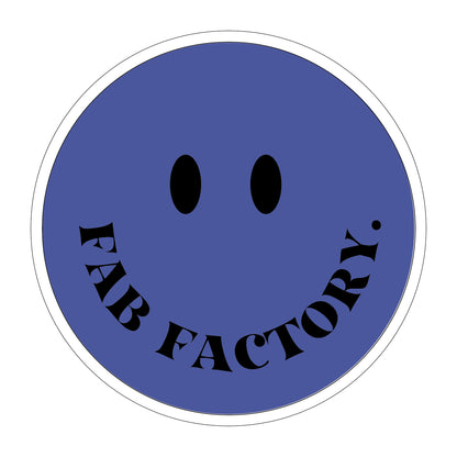 FAB FACTORY Blue Smiley Sticker