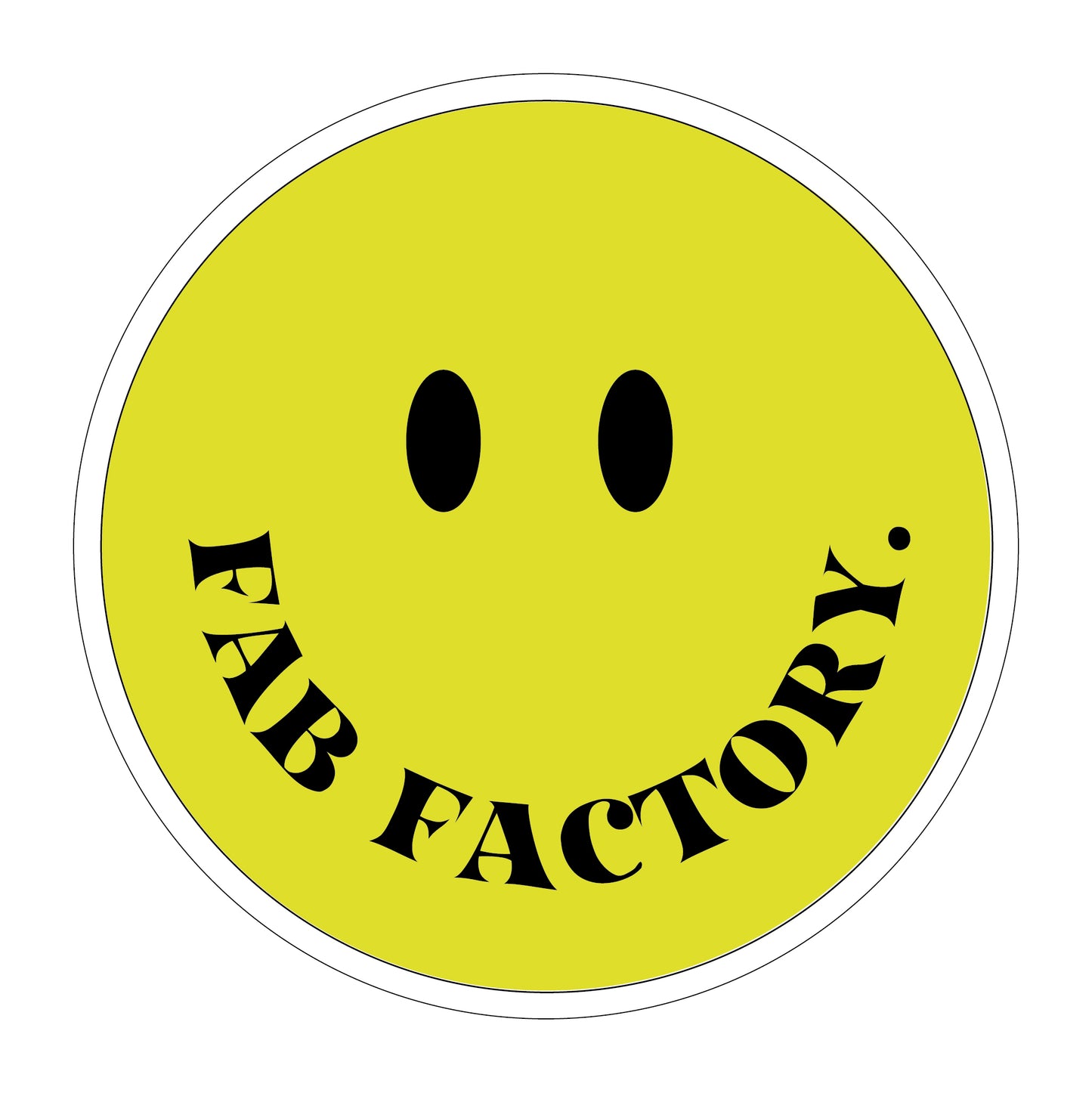 Fab Factory. Lime Green Smiley