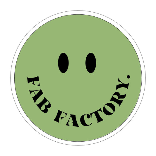 FAB FACTORY Green Smiley Sticker