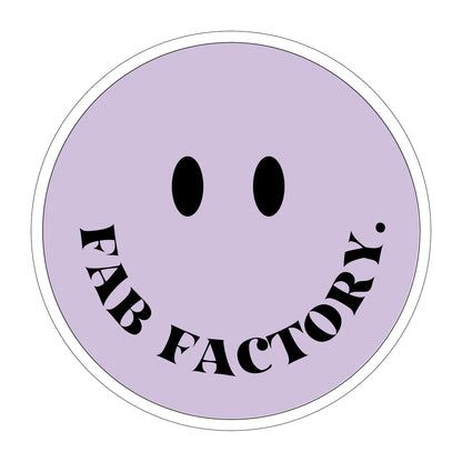 FAB FACTORY Purple Smiley Sticker